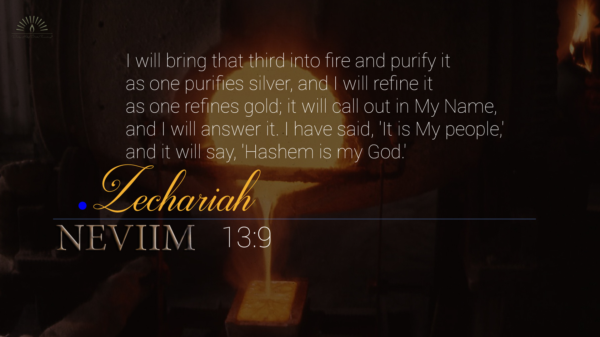 Zechariah 13.9 | Daily Holy Bible Reading